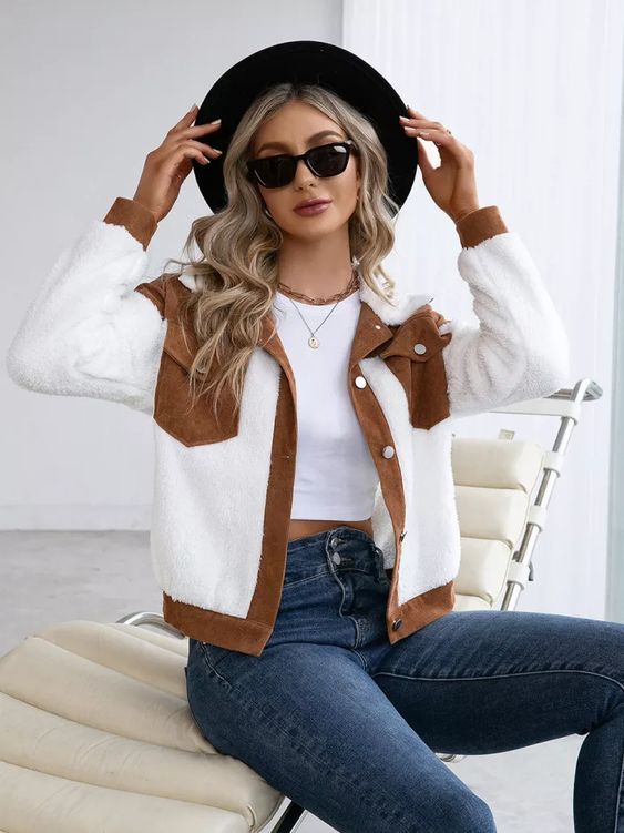 Winter Collection Trimmed Sherpa Jacket