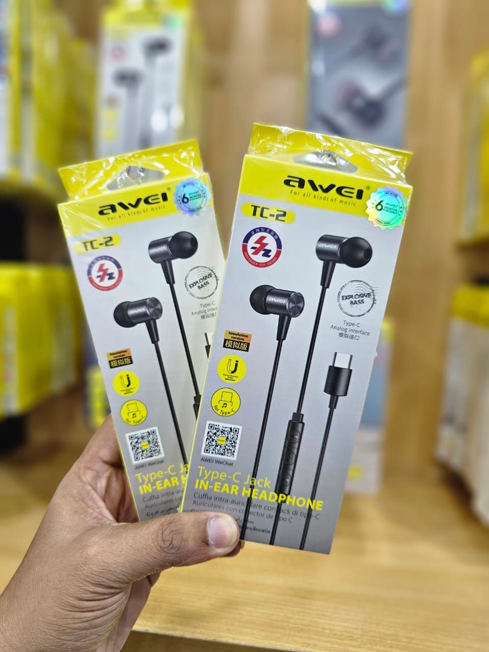 Aweil TC-2 Bass Sound In-ear Type-C Sport Earphones