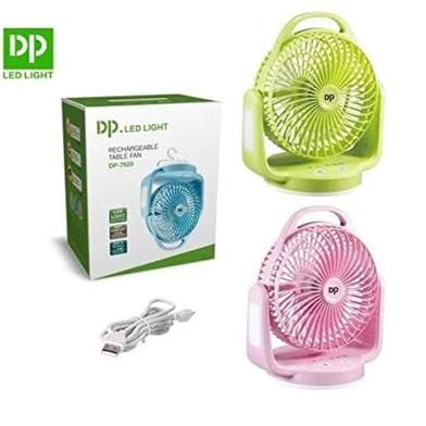 Duration Power DP-7620 Rechargeable Desktop Fan With LED Light.