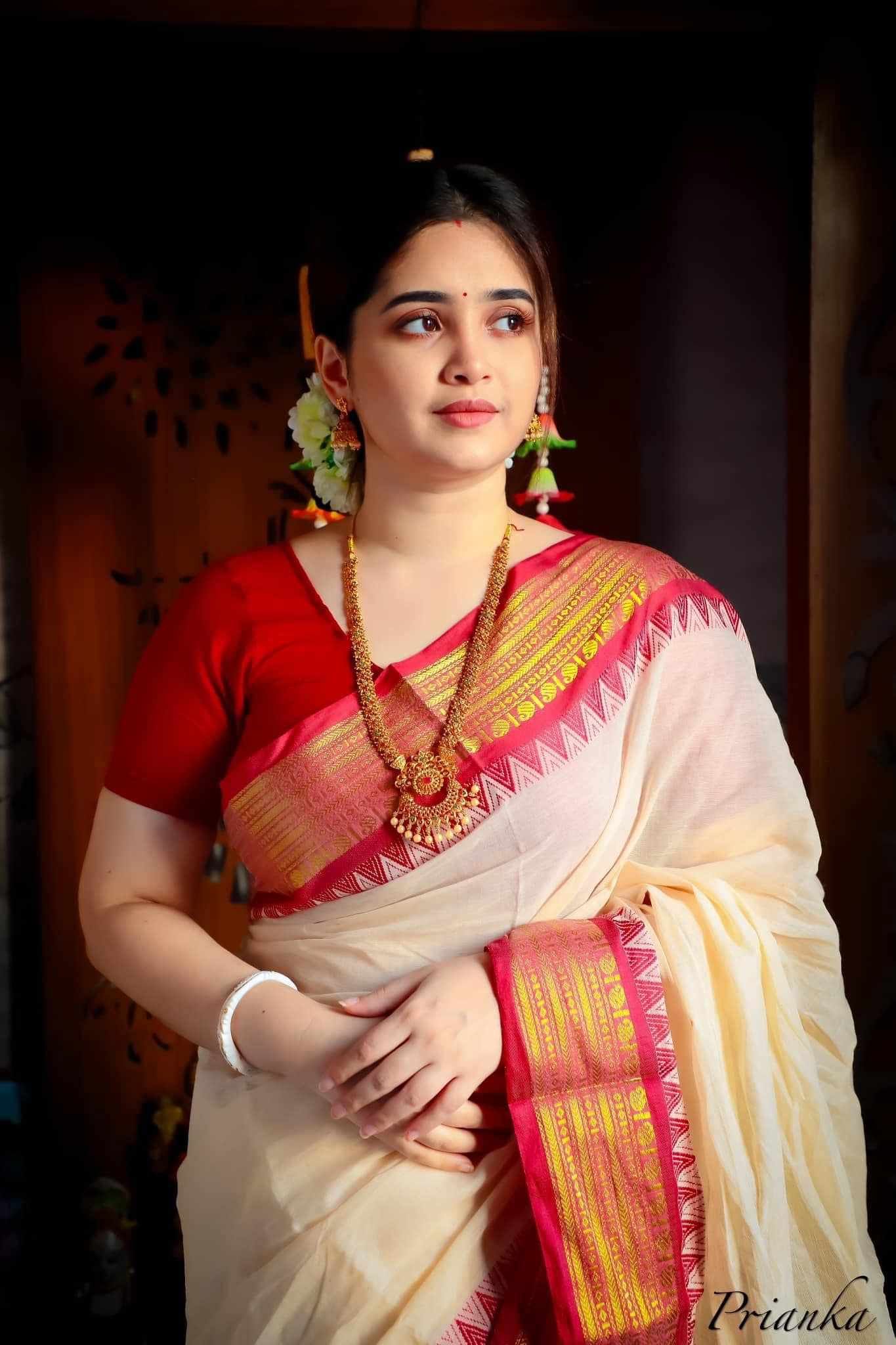 Pure Tangail cotton sari