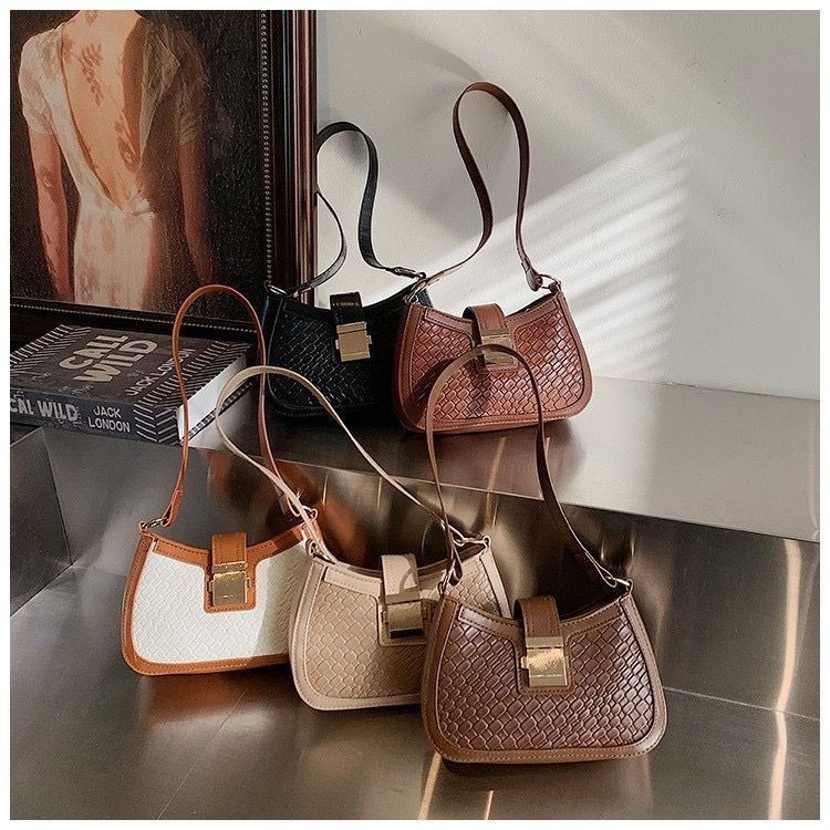 New Fashion Women Underarm Shoulder Bags Rhombus Pattern