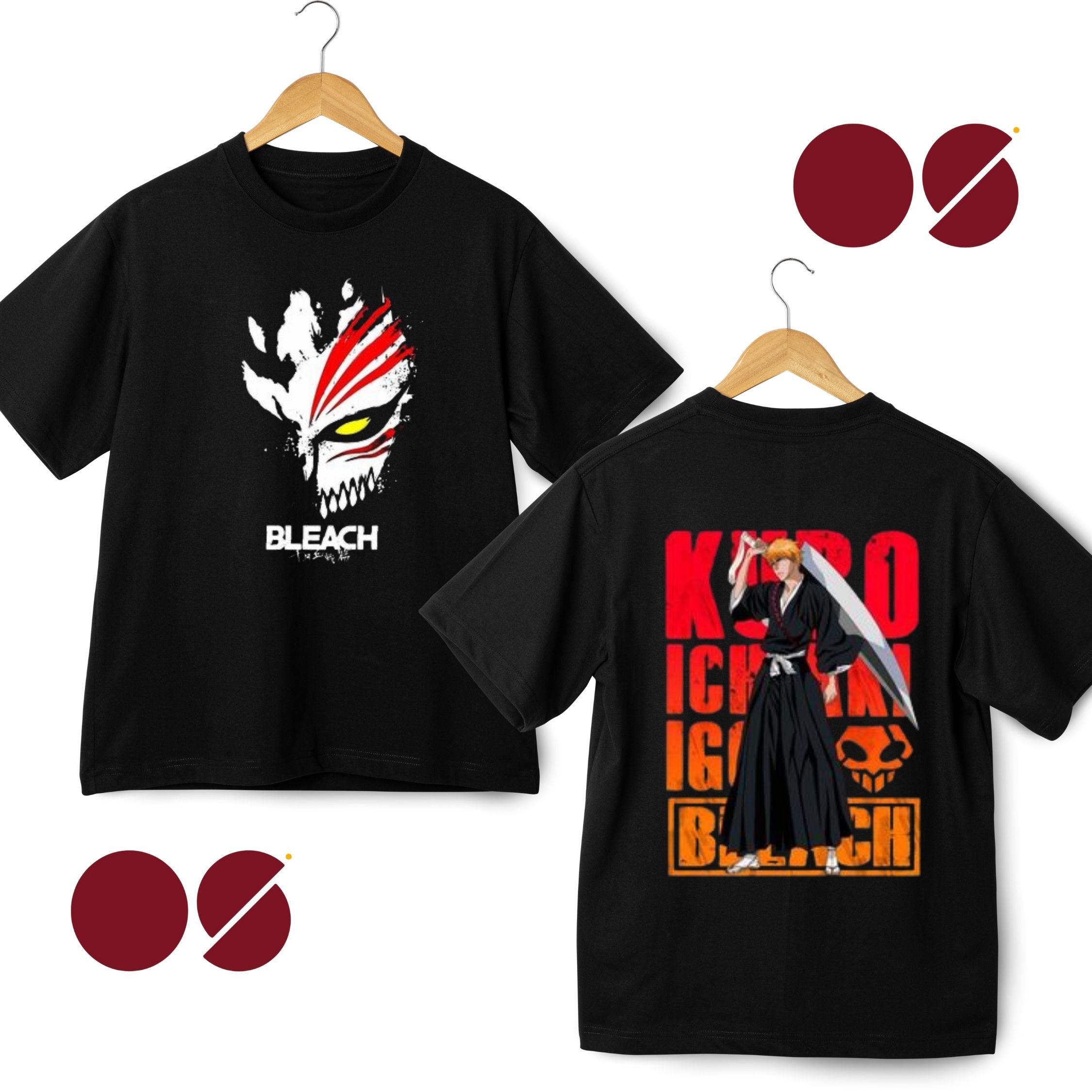 Bleach Drop Shoulder Unisex T-Shirt ( Double Side Print)