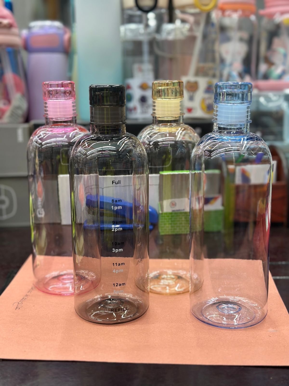 Transparent water bottle