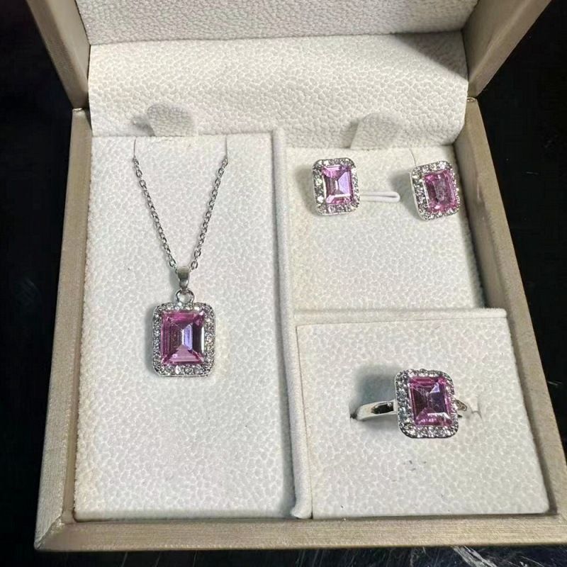 Luxury pink necklace set