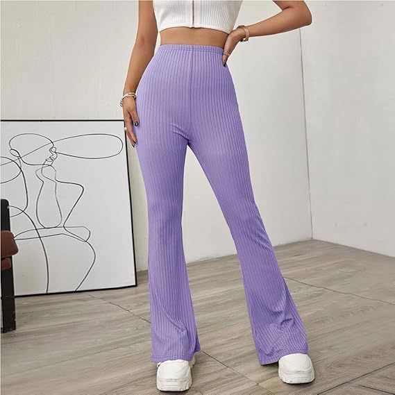 Women’s Solid High Waist Flare Pant