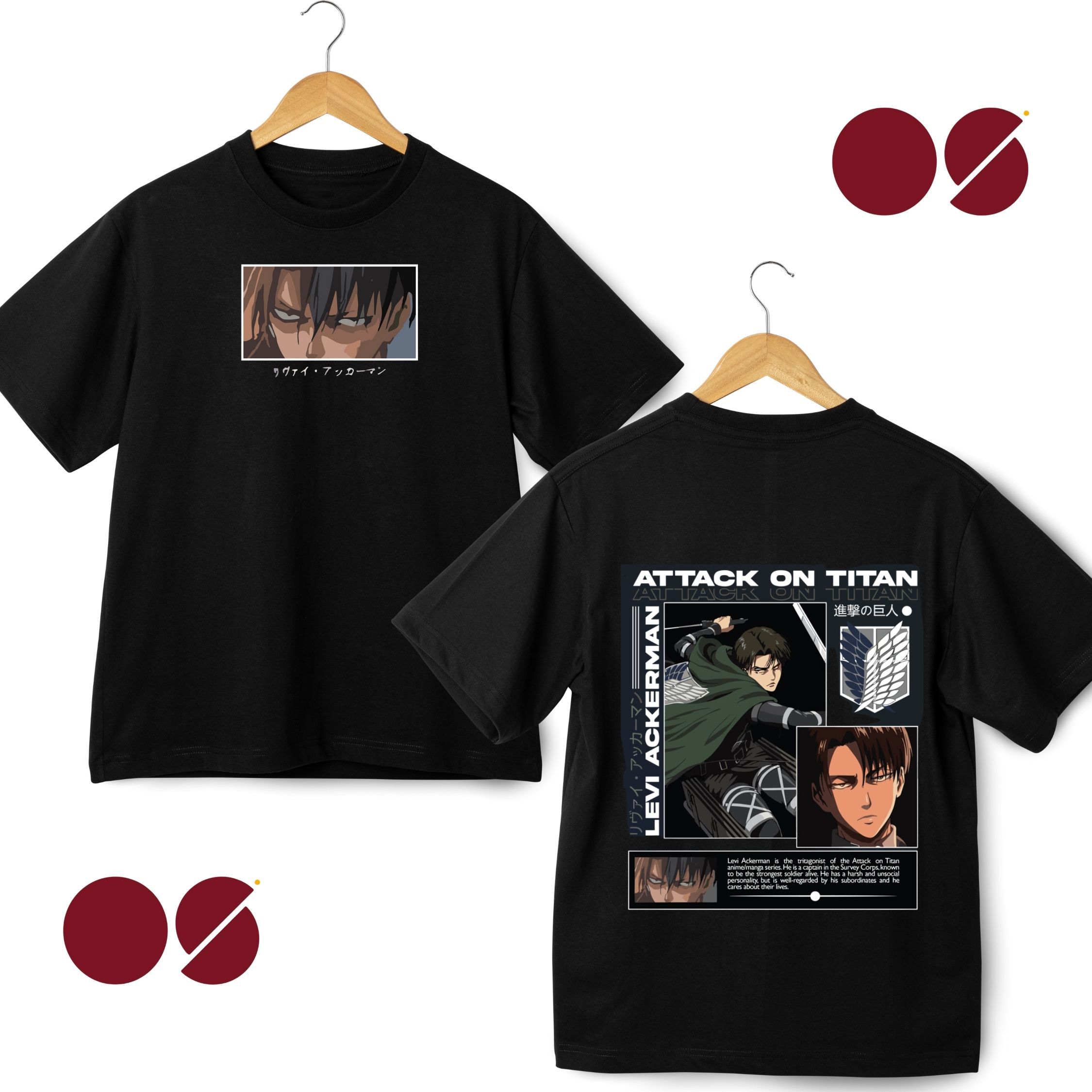 Attack on Titan Drop Shoulder Unisex T-Shirt ( Double Side Print)
