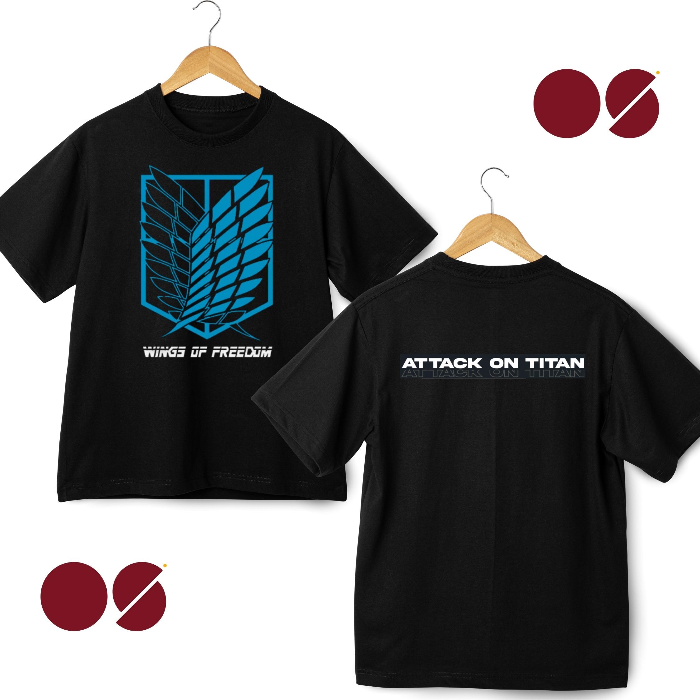 Attack on Titan Drop Shoulder Unisex T-Shirt ( Double Side Print)