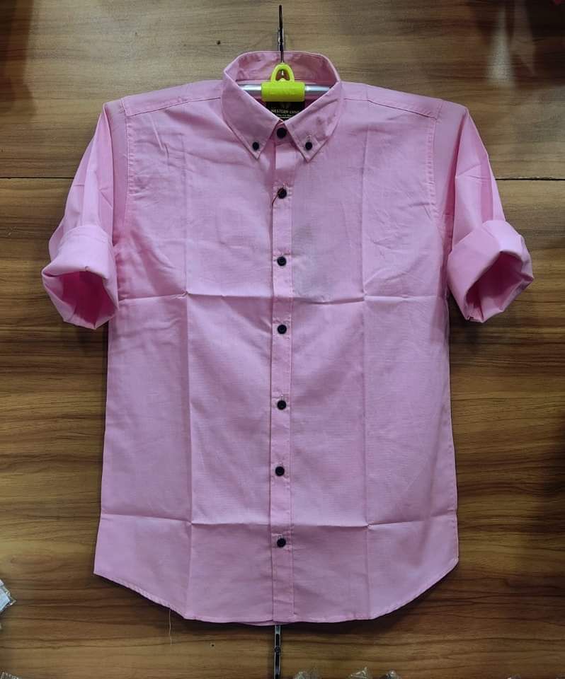 Men's Long Sleeve Solid Shirt - 12