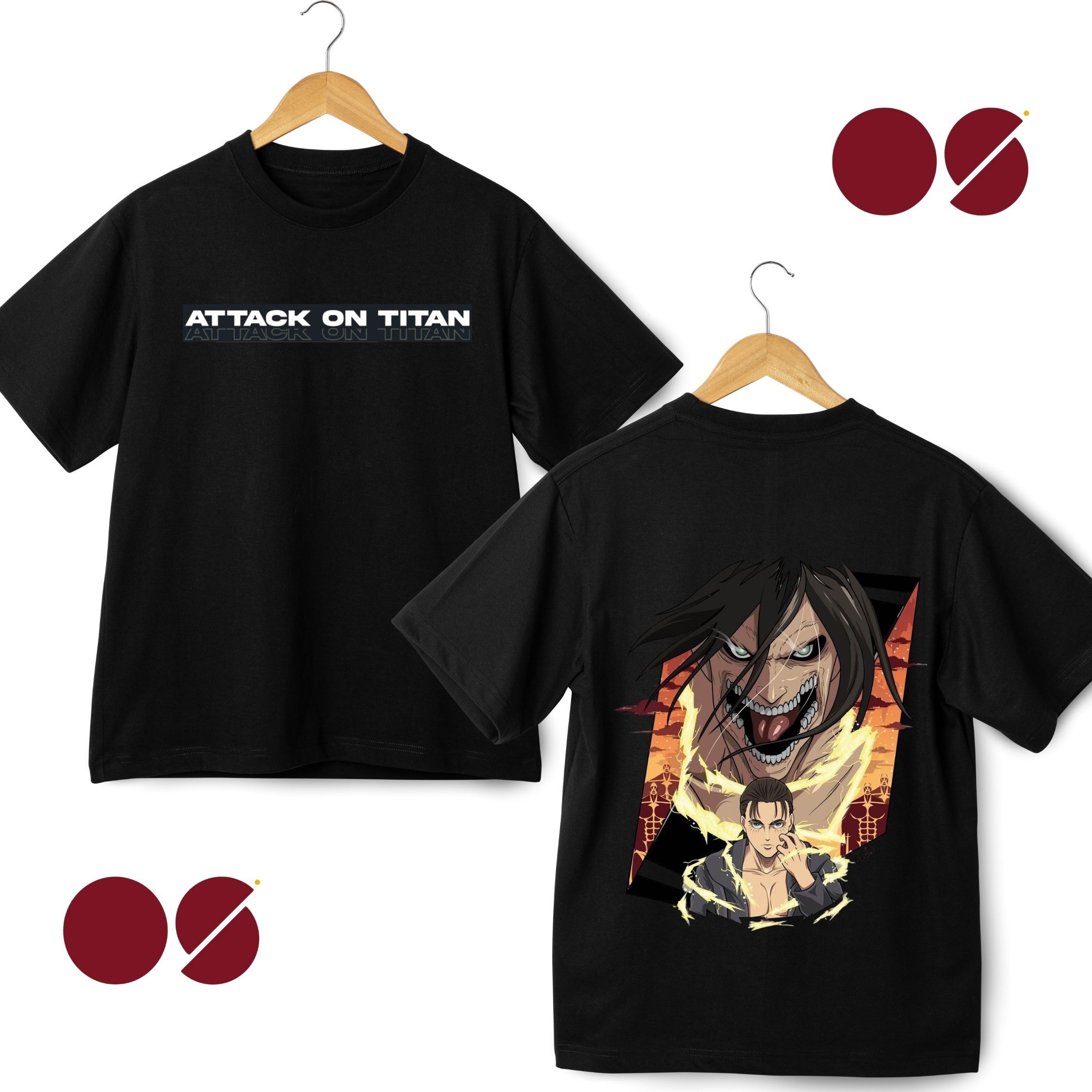 Attack on Titan Drop Shoulder Unisex T-Shirt ( Double Side Print)