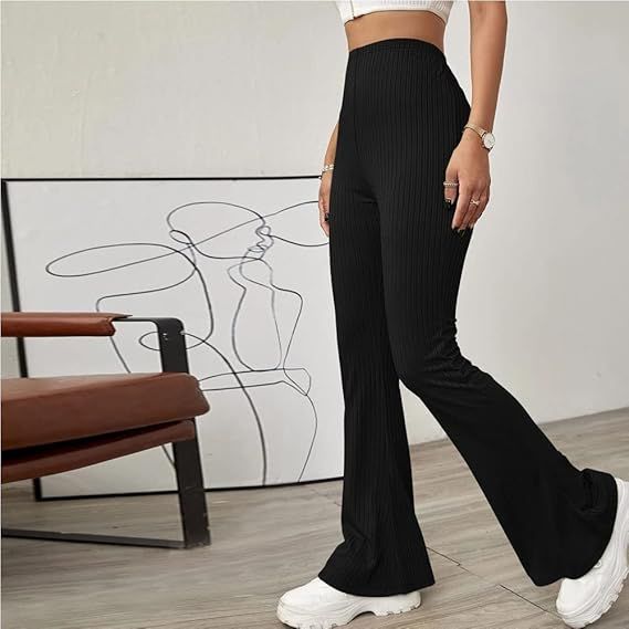 Women’s Solid High Waist Flare Pant