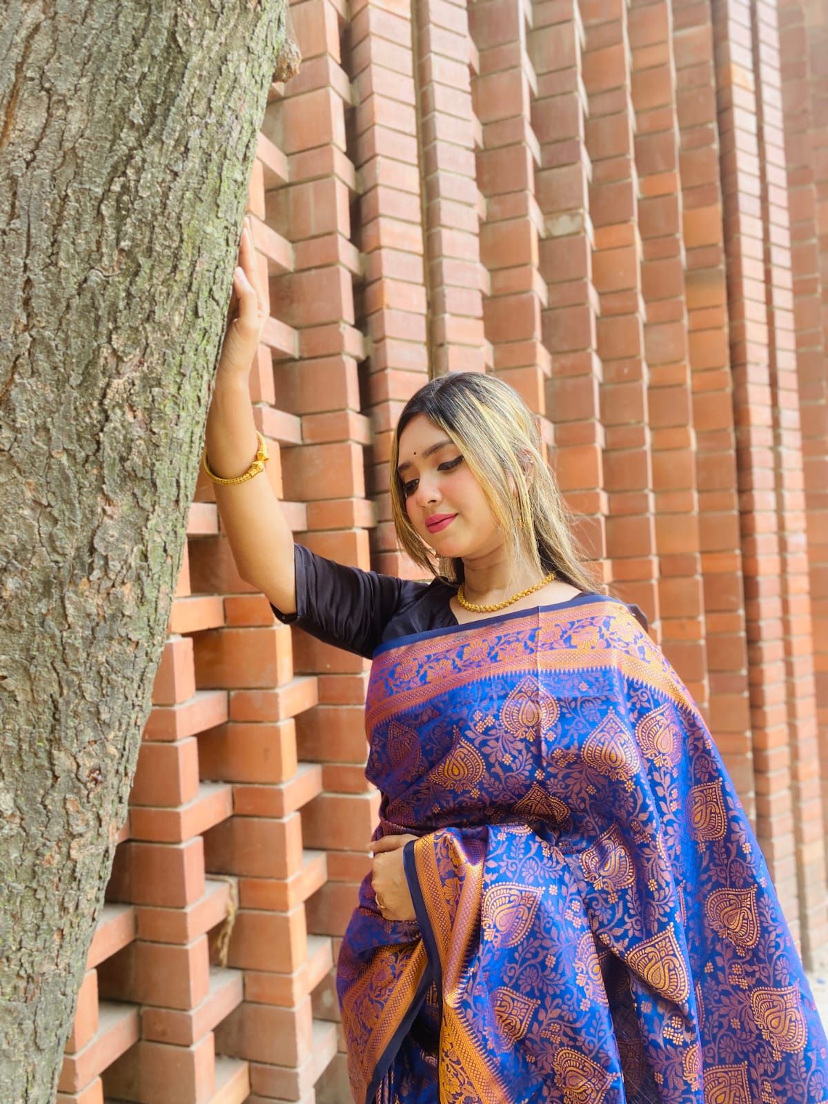 সিল্ক কাতান শাড়ি