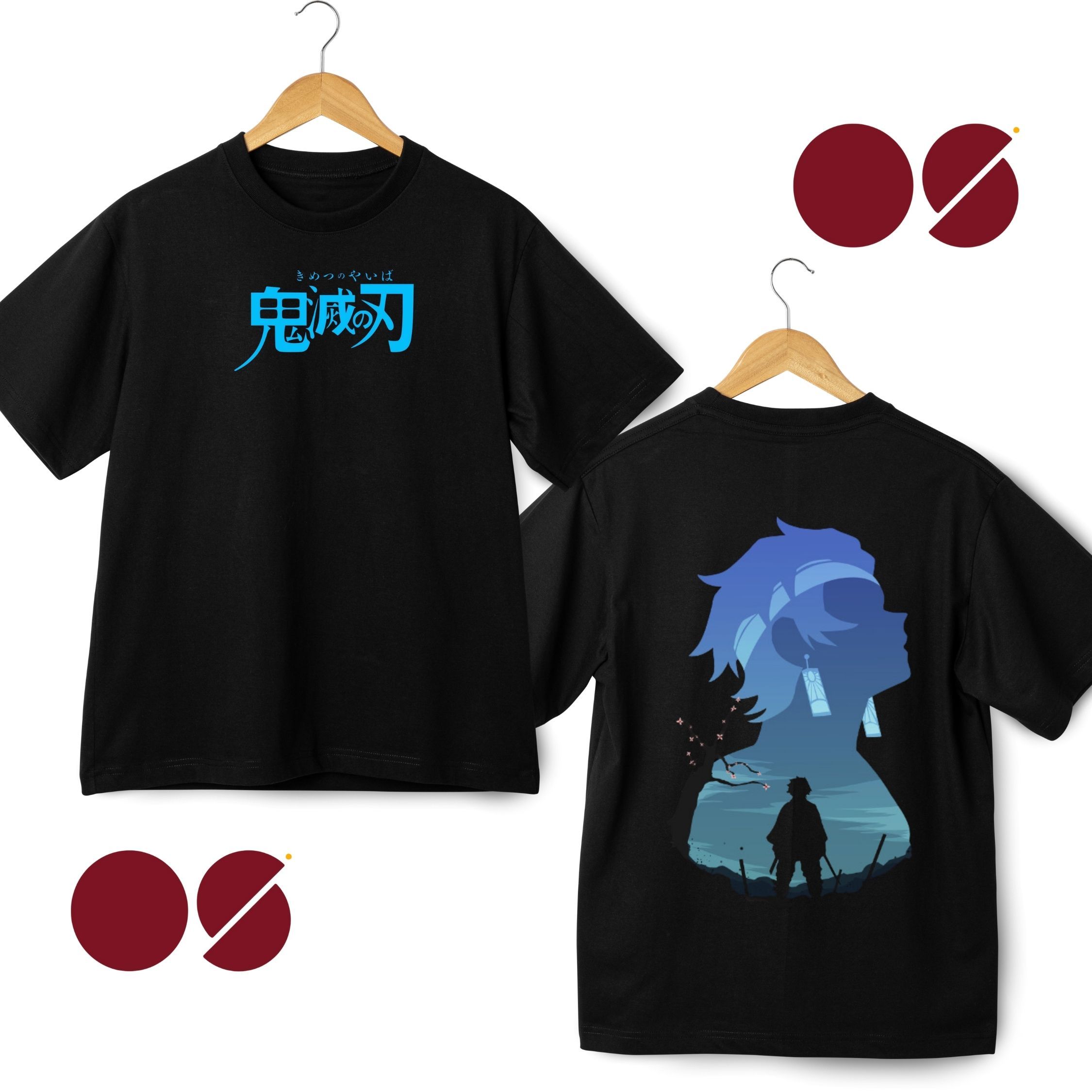 Demon Blade Drop Shoulder Unisex T-Shirt ( Double Side Print)