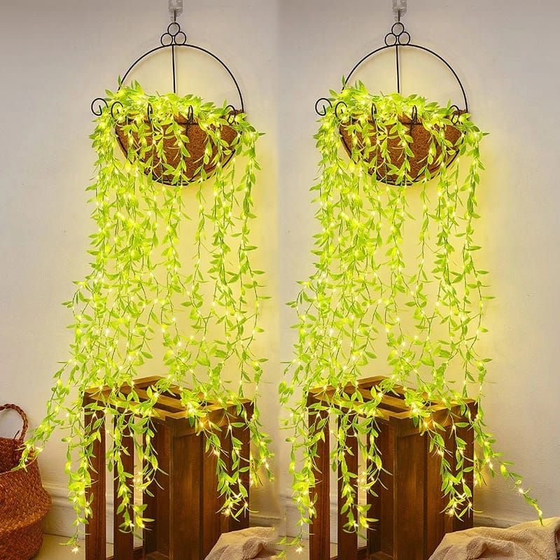 Artificial Leaf Willow Vines Lights String Garland