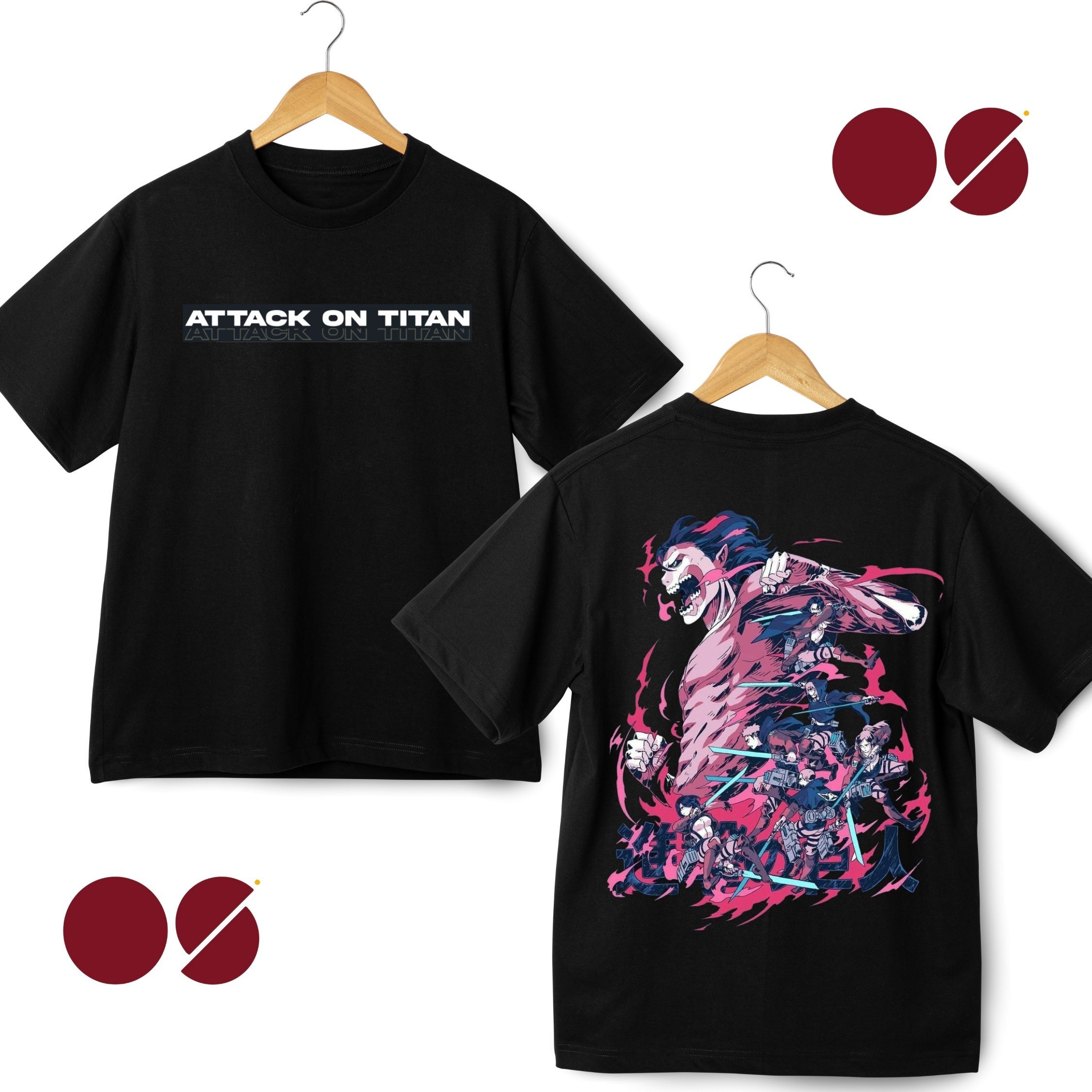 Attack on Titan Drop Shoulder Unisex T-Shirt ( Double Side Print)