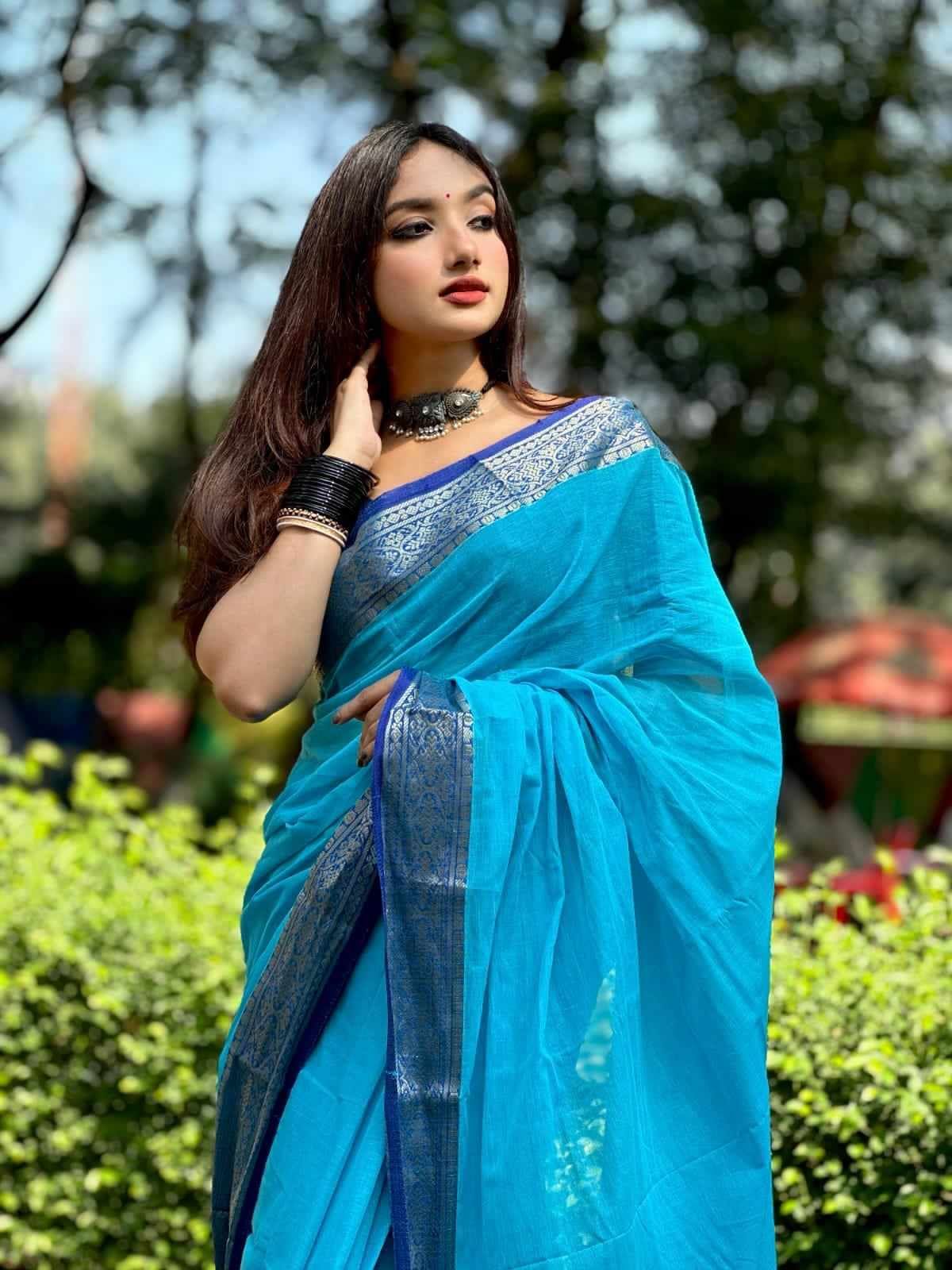 Pure Tangail cotton sari