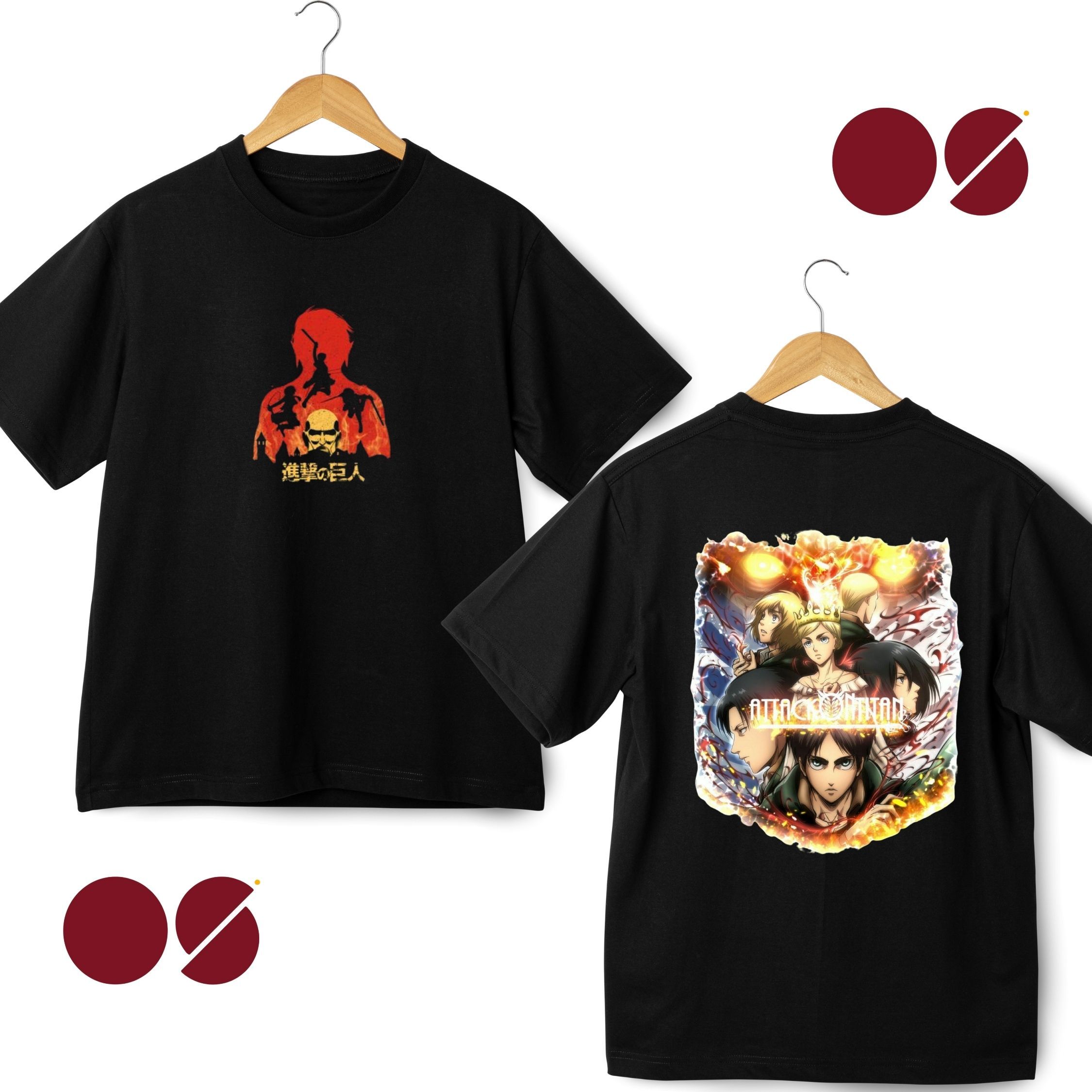 Attack on Titan Drop Shoulder Unisex T-Shirt ( Double Side Print)