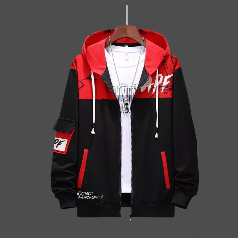 Stylish Color Combined Hoodie