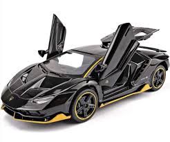 Tiny Tales Black Lamborghini Die-Cast Metal Alloy Sports Car Toy
