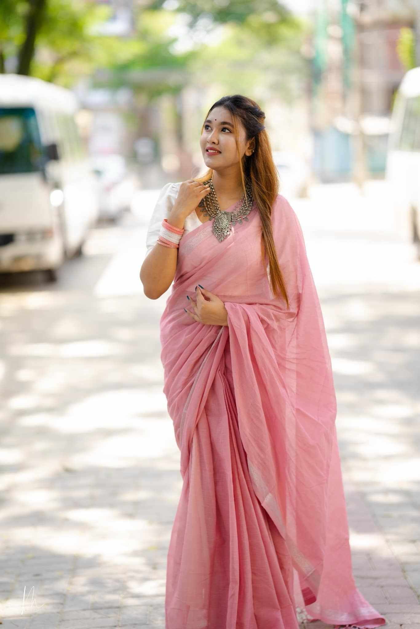 Pure Tangail cotton sari