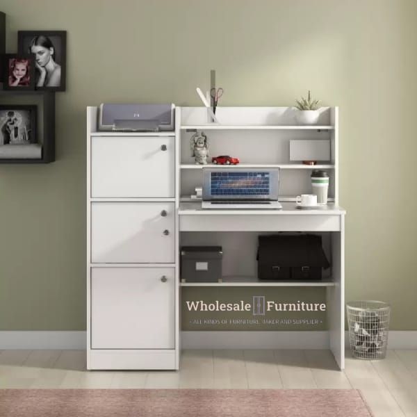 Modern Reading Table/Study Desk/Laptop Desk With Three Large Storage And Lock