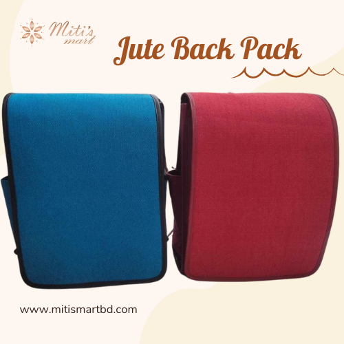 Jute Bag Pack with Leather Lining