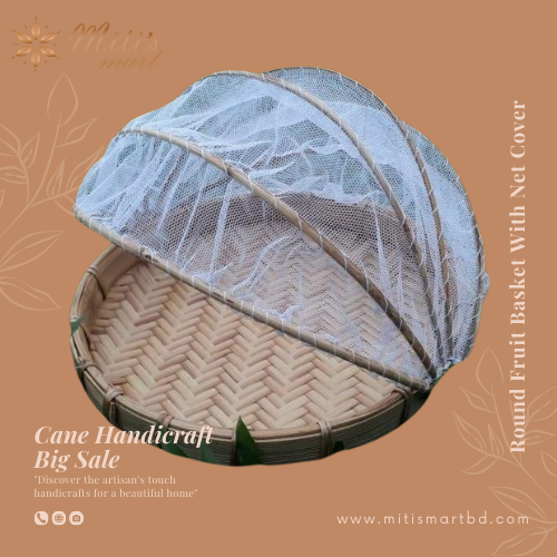 Cane fruit Basket with Cover
