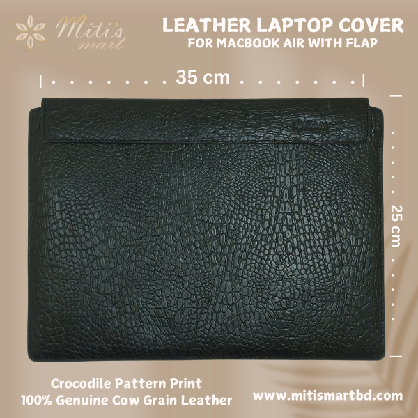 Leather Laptop Cover For Macbook Air With Fap