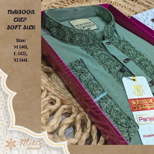 MAISOOR CREP SOFT SILK PANJABI