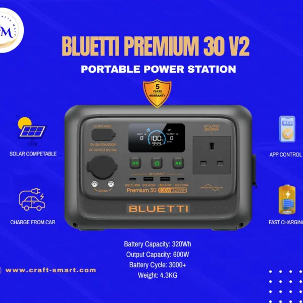 BLUETTI Premium 30 V2-600W Portable Power Station