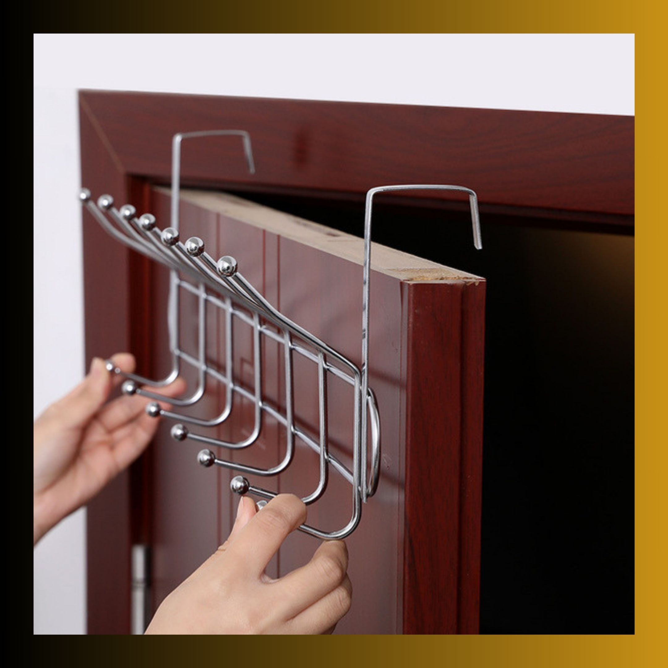 Double 7 Hook Door Organizer