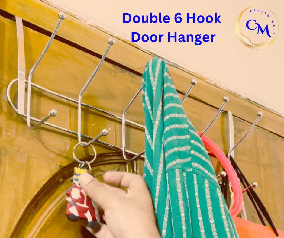 Double 6 Hook Door Organizer