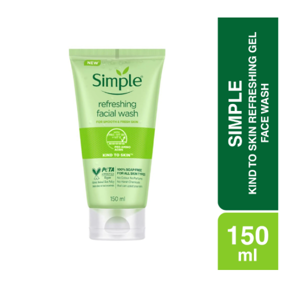 FACE WASH SIMPLE REFRESHING FACIAL WASH VITAMIN B5+E 150ML
