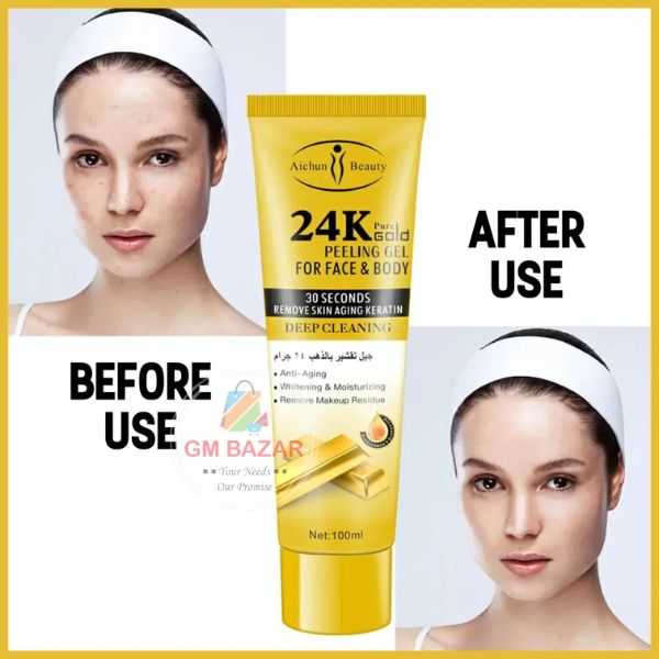 PEELING GEL AICHUN BEAUTY 24K PURE GOLD GEL FOR FACE & BODY 100ML