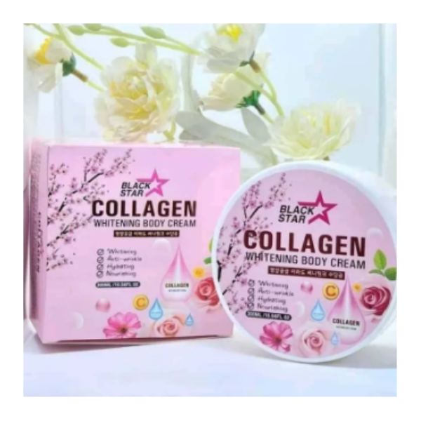 BODY WHITENING CREAM BLACK STAR COLLAGEN BODY CREAM 300GM