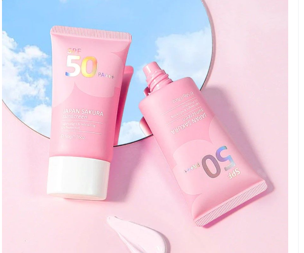 SUNSCREEN LAIKOU JAPAN SAKURA SUNSCREEN SPF 50 PA+++ 50GM
