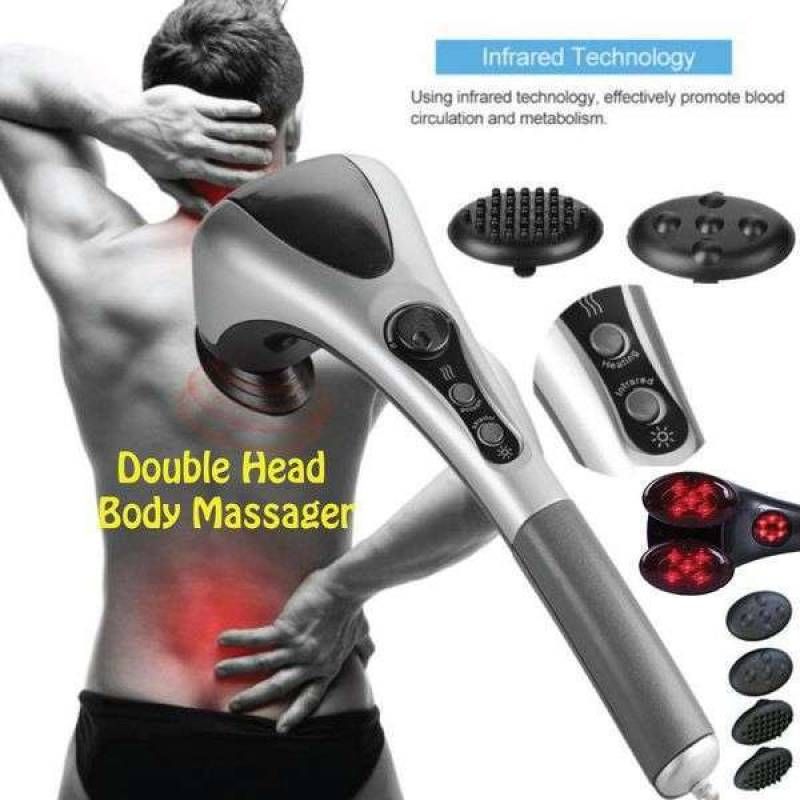 Double Head Full Body Massager Machine Variable Speed Far Infrared Handheld