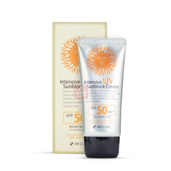 SUNSCREEN 3W CLINIC INTENSIVE UV SUNBLOCK CREAM SPF 50+ PA+++ 70ML