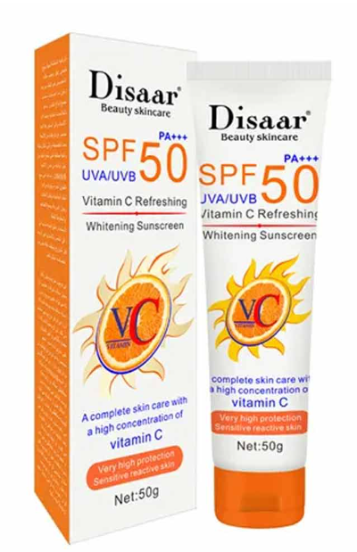 Disaar Beauty Skincare Oil Free SPF PA+++ 50+ Sunscreen Instant Protection UVA UVB Foundation - 40gm