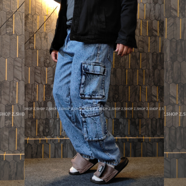 8 pocket Baggy Jeans light