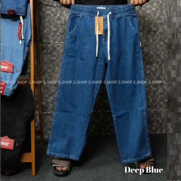 Denim trouser mid blue