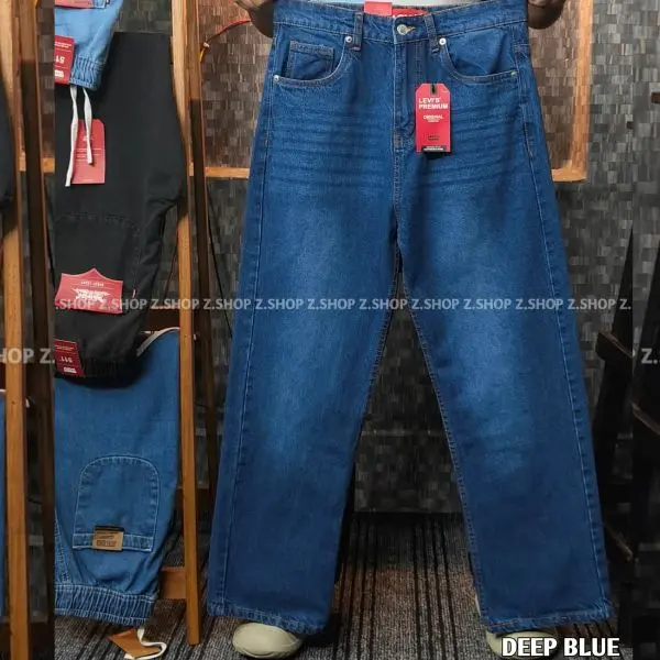 Deep blue 4 Pocket Denim Baggy Jeans Pant