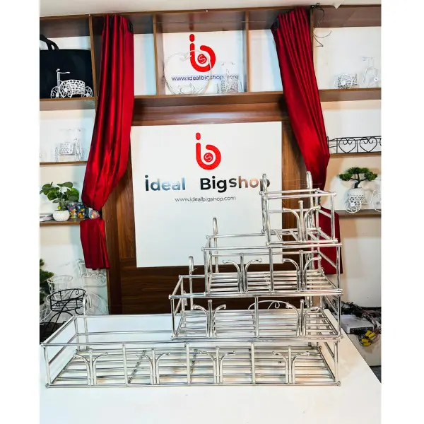 বড় কম্বো  ৪ পিসের এস এস হ্যাঙ্গিং স্ট্যান্ড