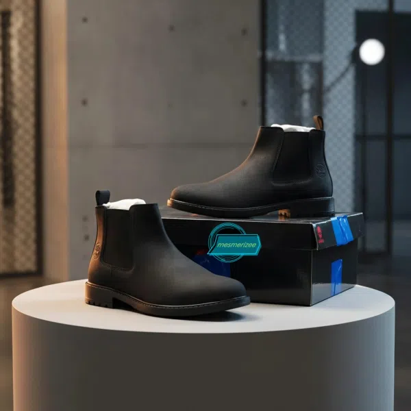 Timberland Original  Leather Chelsea Boot For Men (Tland chealsea-Black-01)