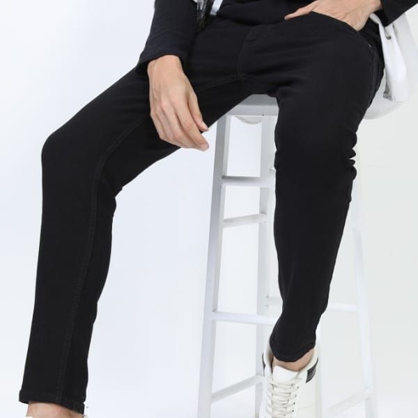 Jet Black Jeans (Premium) Code-123