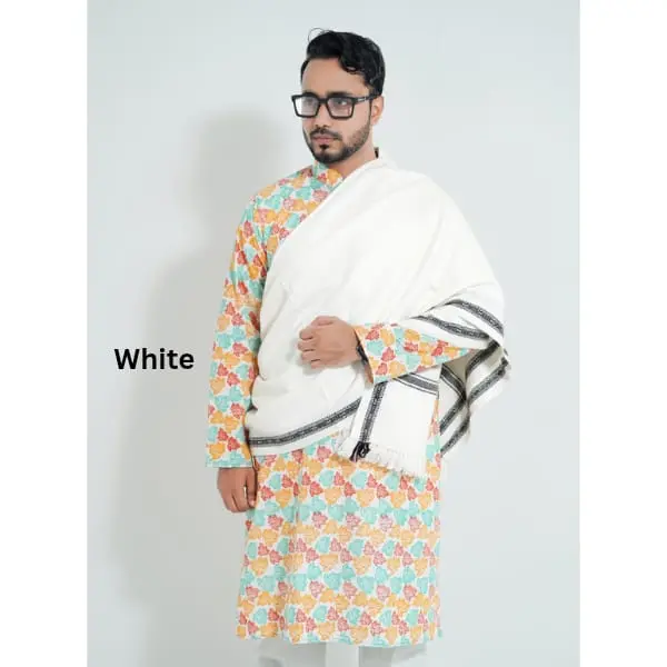 white Luxury Gents Shaal-140