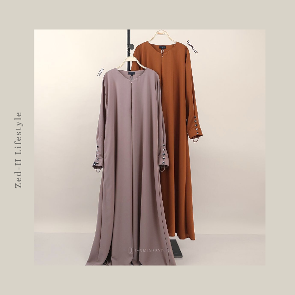 Button-Sleeve Abaya