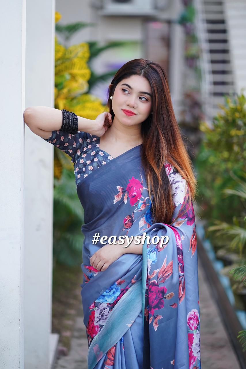 জাপানি সিল্কে ডিজিটাল প্রিন্ট ১০০% গ্রান্টি