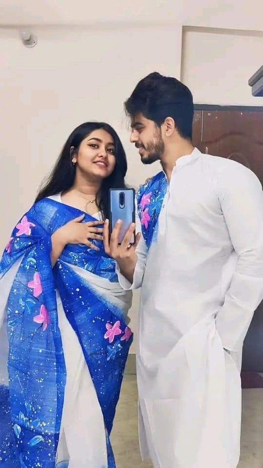 Hand print saree and Panjabi dHP