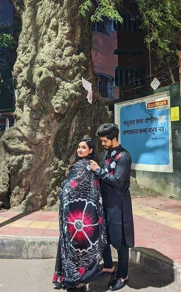 Hand print saree and Panjabi dHP