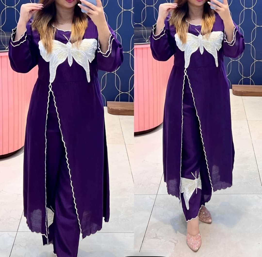 Butterfly cord-2 pics set -white Colour-2